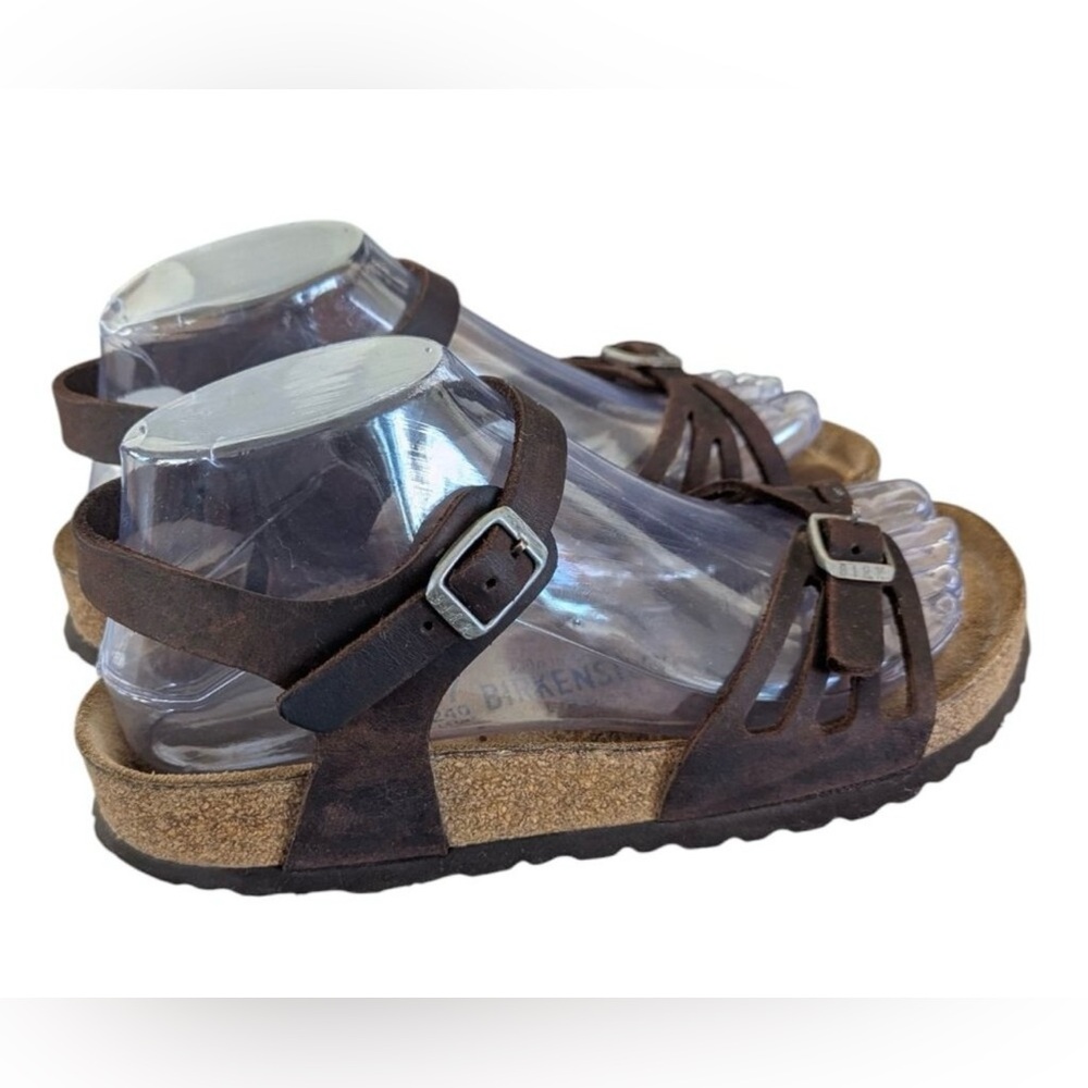 Birkenstock 2-buckle Brown Leather Sandals - Size 37